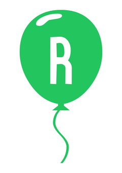 Thumbnail of letter R in green balloon font
