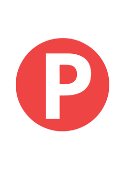 Thumbnail of letter P in red circle font