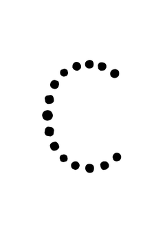 Thumbnail of letter C in dotted font