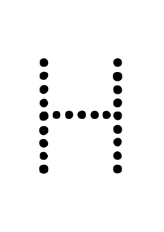 Thumbnail of letter H in dotted font