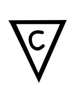 Thumbnail of letter C in flag font