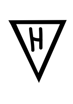 Thumbnail of letter H in flag font