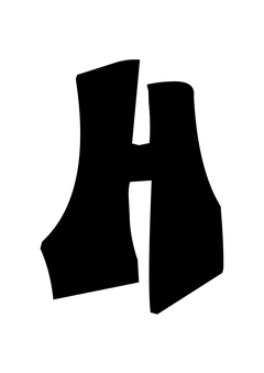 Thumbnail of letter H in graffiti font